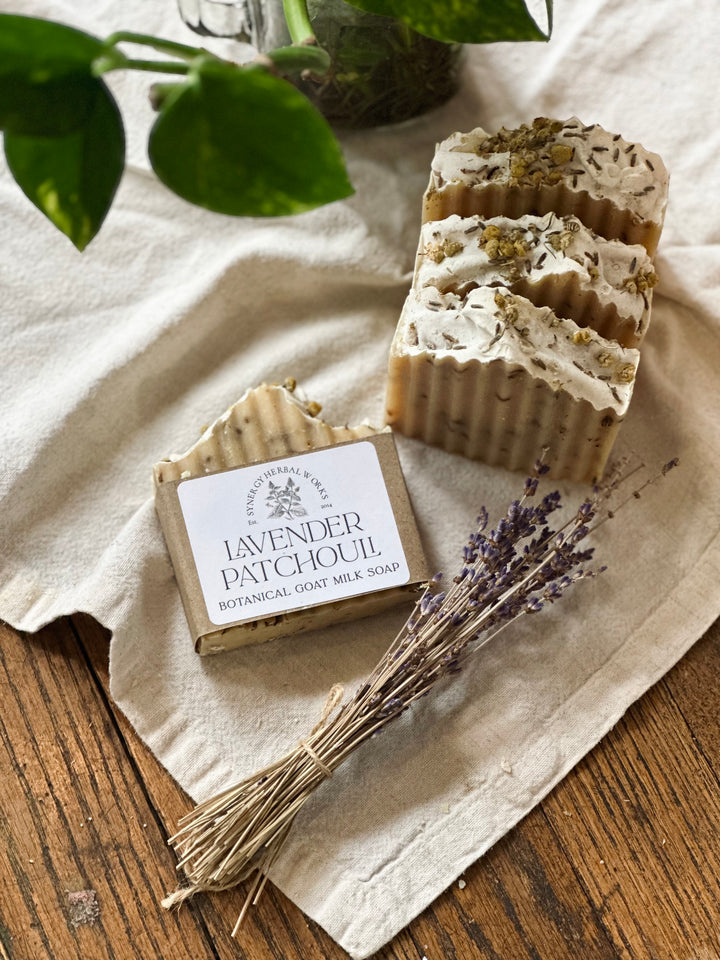 Lavender Patchouli Goat Milk Soap - Natural Handmade Bar | Synergy Herbal Works
