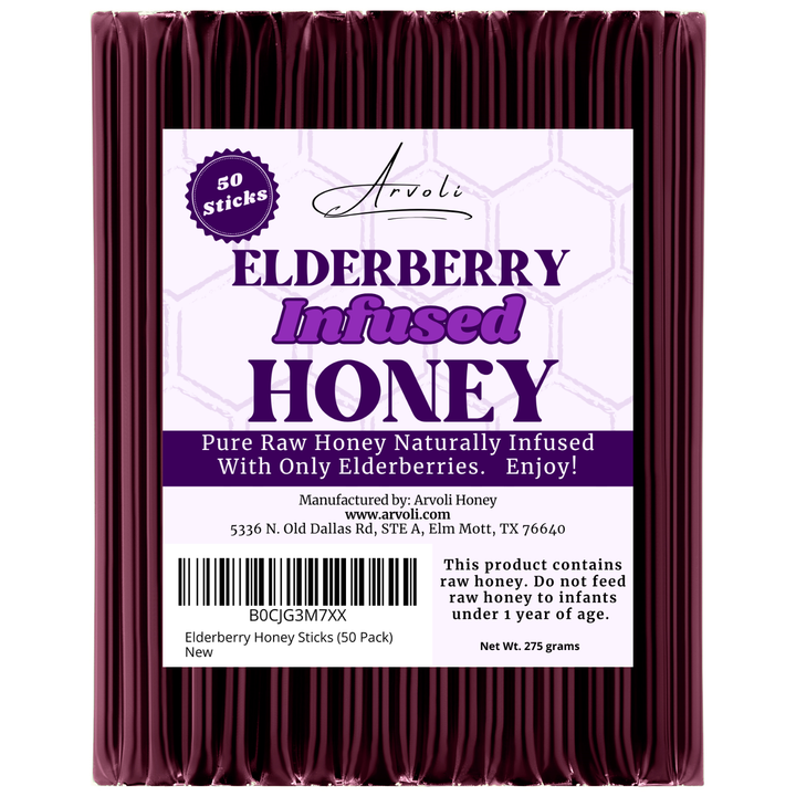 Elderberry Infused Honey Sticks