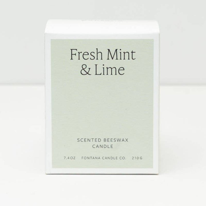 Fontana Fresh Mint &amp; Lime Beeswax &amp; Essential Oil Jar Candle