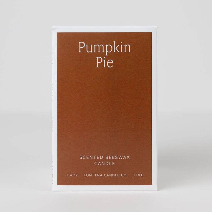 Fontana Pumpkin Pie Essential Oil Beeswax Jar Candle: Non-Toxic