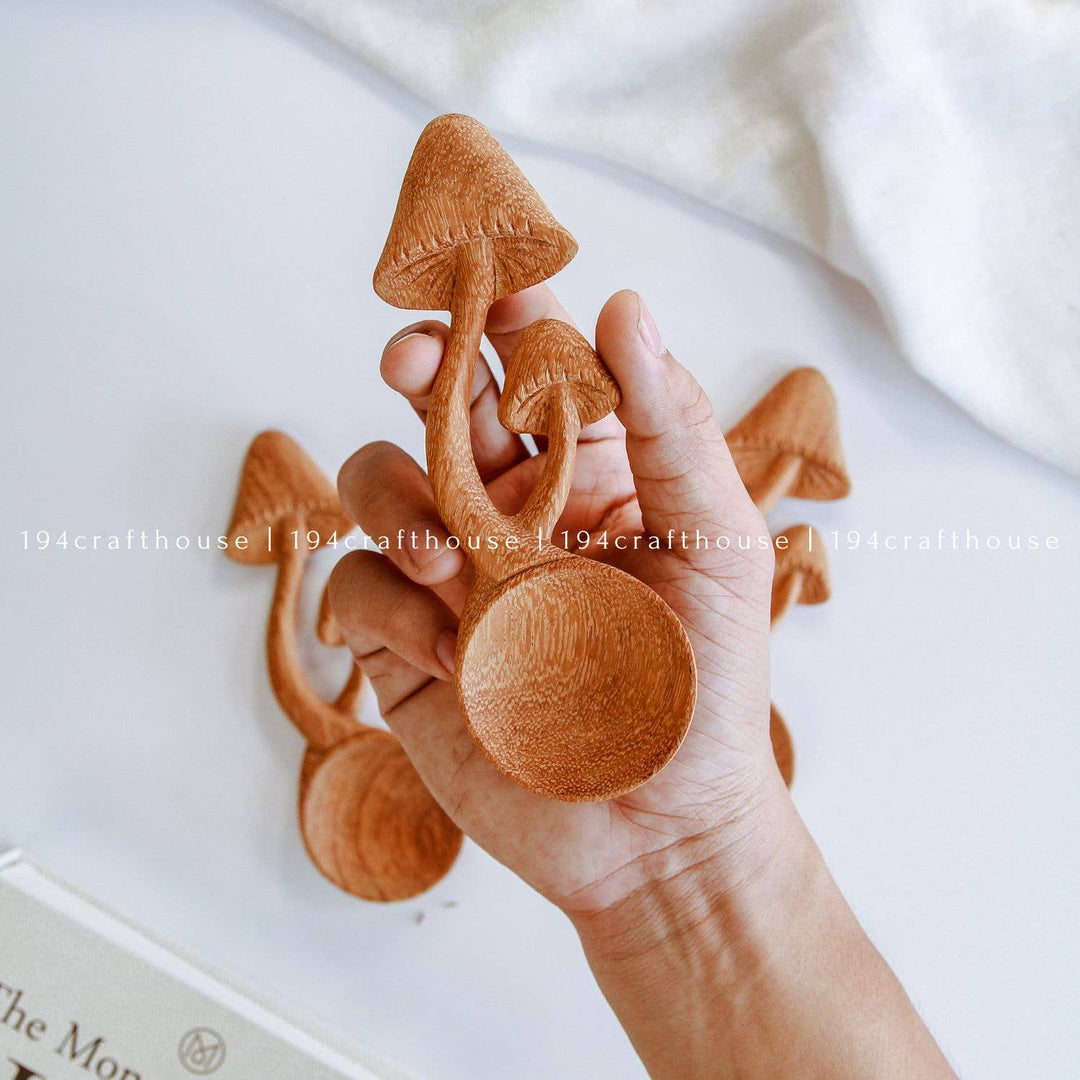Wooden Mushroom Spoon - Home Decor and Gifts