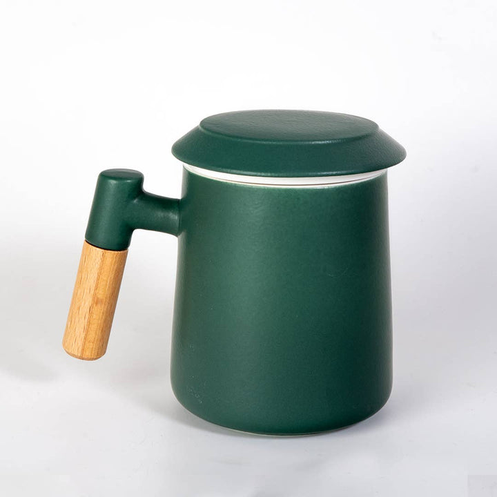 Urban Tokyo Green 15oz Tea Mugs with Lid and Infuser