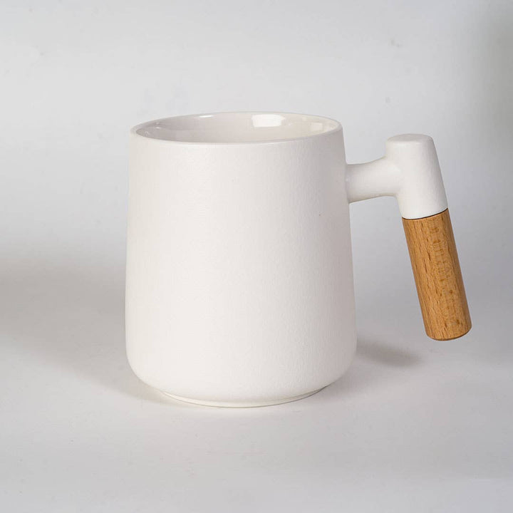 Urban Tokyo White 15oz Tea Mugs with Lid and Infuser for Loose Leaf Tea