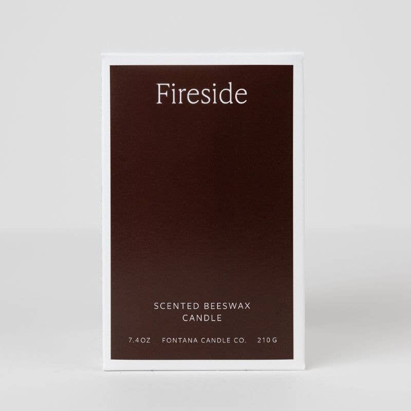 Fontana Fireside Essential Oil Beeswax Jar Candle: Non-Toxic