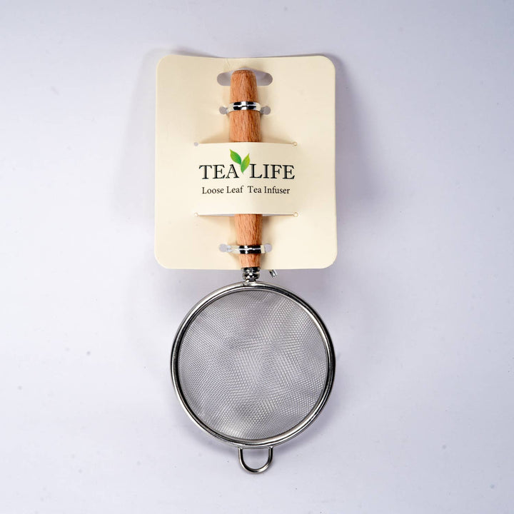 3"D Stainless Steel Tea Strainer with Wooden Handle (10/300)