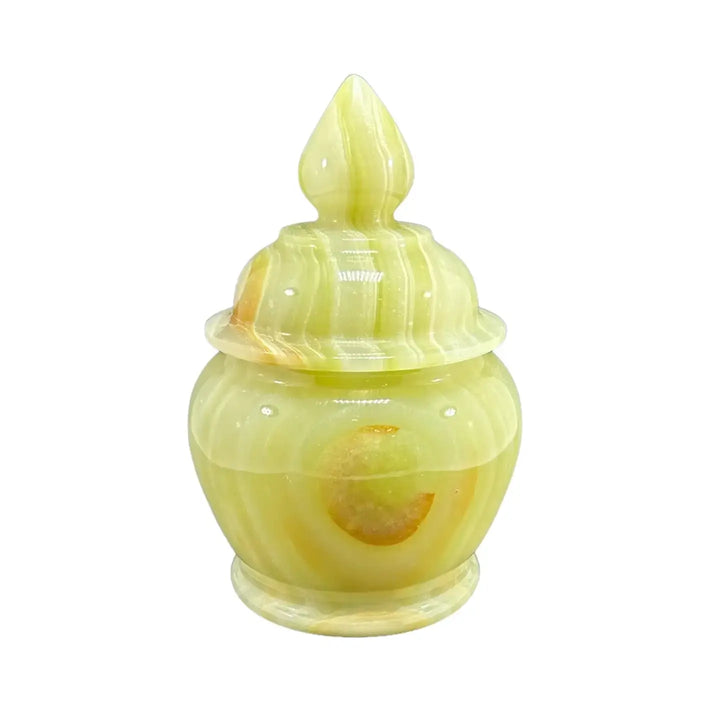 Onyx Jar Round Top Pointed Handle