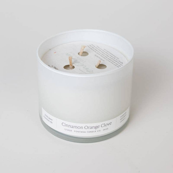 Fontana Cinnamon Orange Clove Beeswax &amp; Essential Oil 3 Wick Candle
