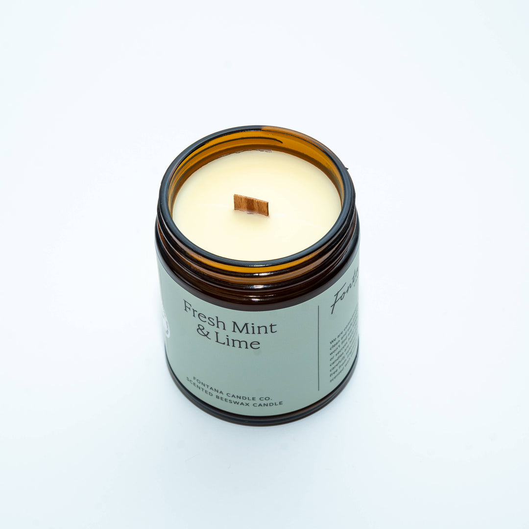 Fontana Fresh Mint &amp; Lime Beeswax &amp; Essential Oil Jar Candle