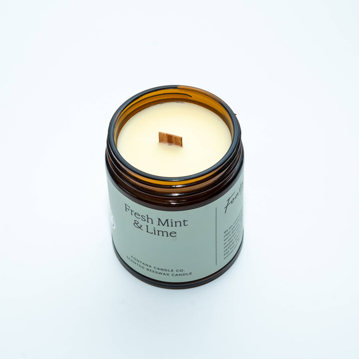 Fontana Fresh Mint &amp; Lime Beeswax &amp; Essential Oil Jar Candle
