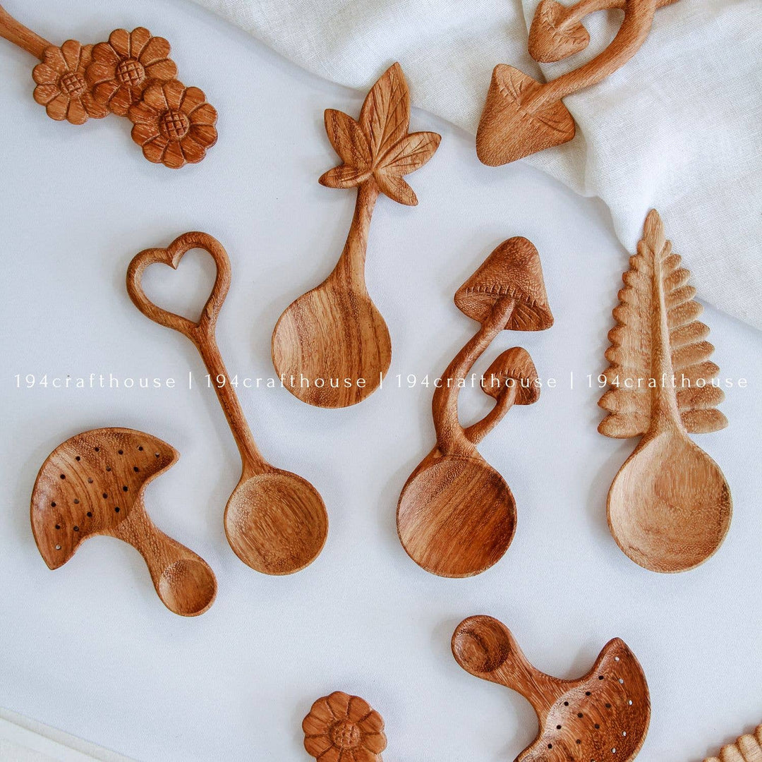 Wooden Mushroom Spoon - Home Decor and Gifts