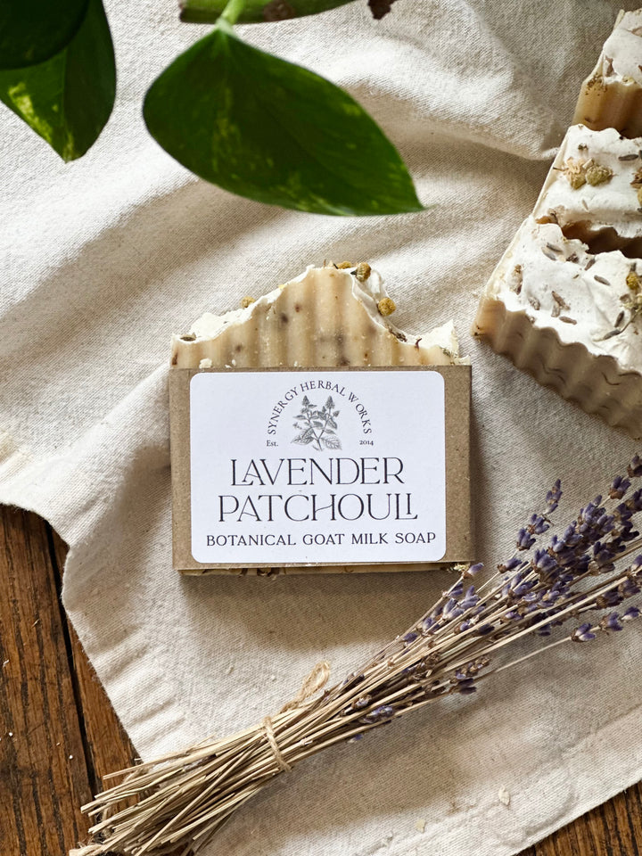 Lavender Patchouli Goat Milk Soap - Natural Handmade Bar | Synergy Herbal Works