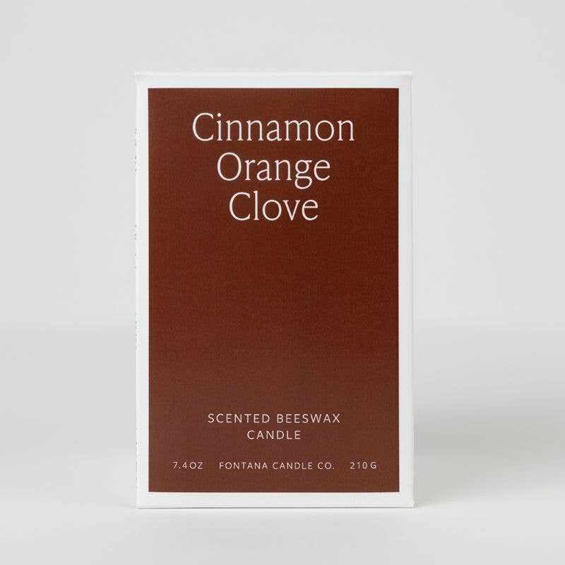 Fontana Cinnamon Orange Clove Beeswax &amp; Essential Oil Jar Candle