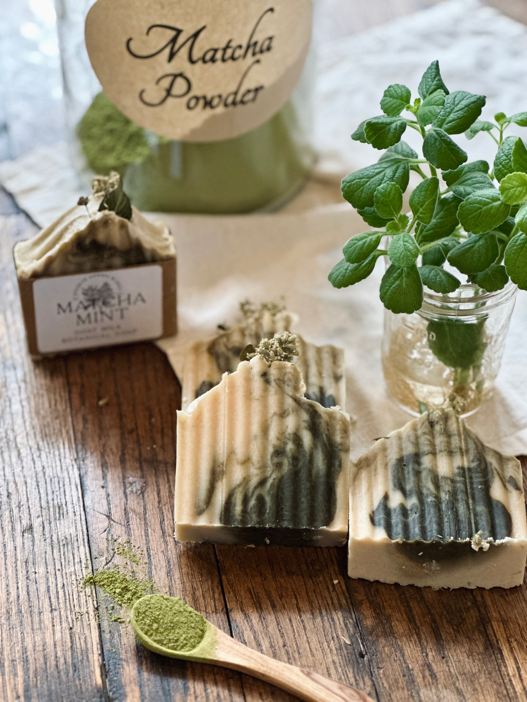 Matcha Mint Goat Milk Soap - Natural Handmade Bar | Synergy Herbal Works