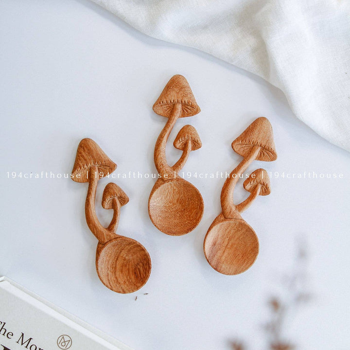 Wooden Mushroom Spoon - Home Decor and Gifts