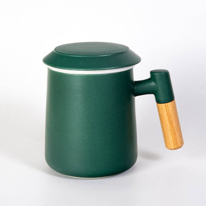 Urban Tokyo Green 15oz Tea Mugs with Lid and Infuser