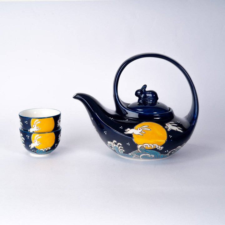 Urban Tokyo Moon Rabbit  22oz Tea Set with 2 Cups