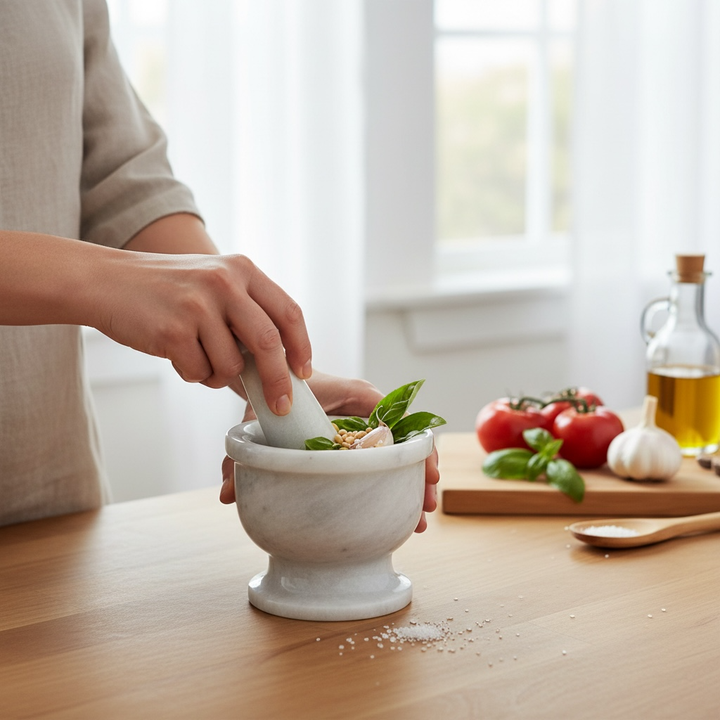 White Onyx Mortar and Pestle 4inch