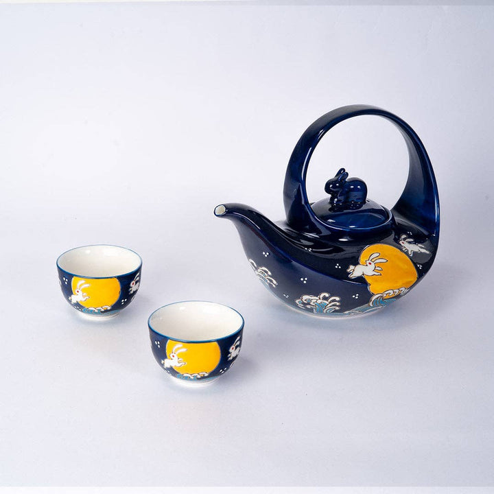 Urban Tokyo Moon Rabbit  22oz Tea Set with 2 Cups