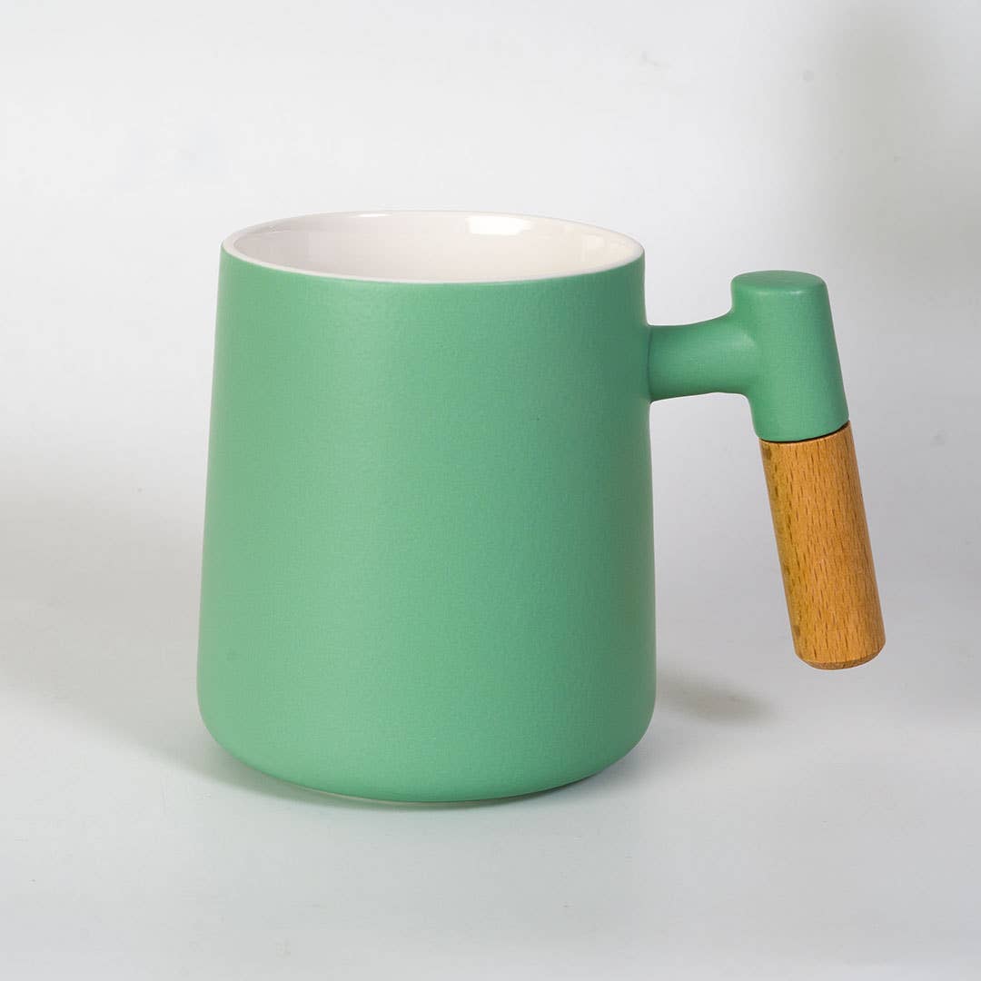 15oz Tea Mugs with Lid and Infuser for Loose Leaf Tea Mint Green (4/48)