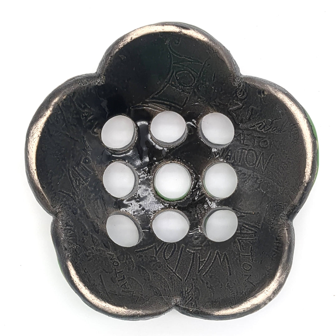 Pottery Flower Frog / Walton Clay Studio
